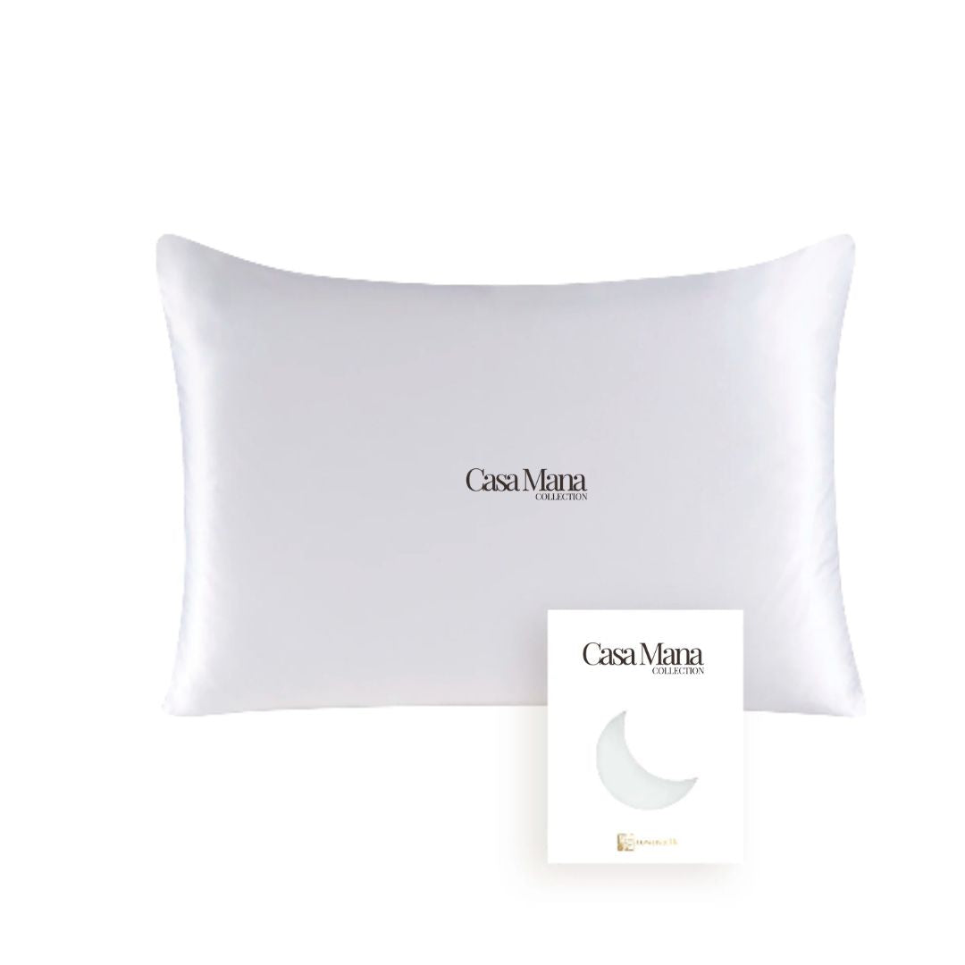 Taie d’oreiller en soie de mûrier 19 Momme – Le Rituel Nuit Casa Mana